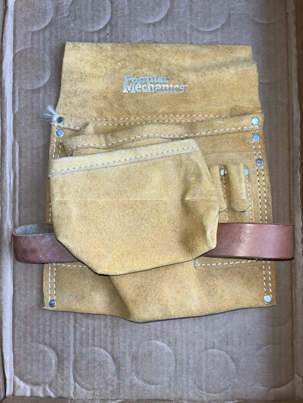 Popular Mechanics Handyman Leather Tool Pouch 312 Made In USA #1